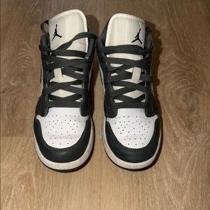 Jordan Kids Black and White High-Top Sneakers